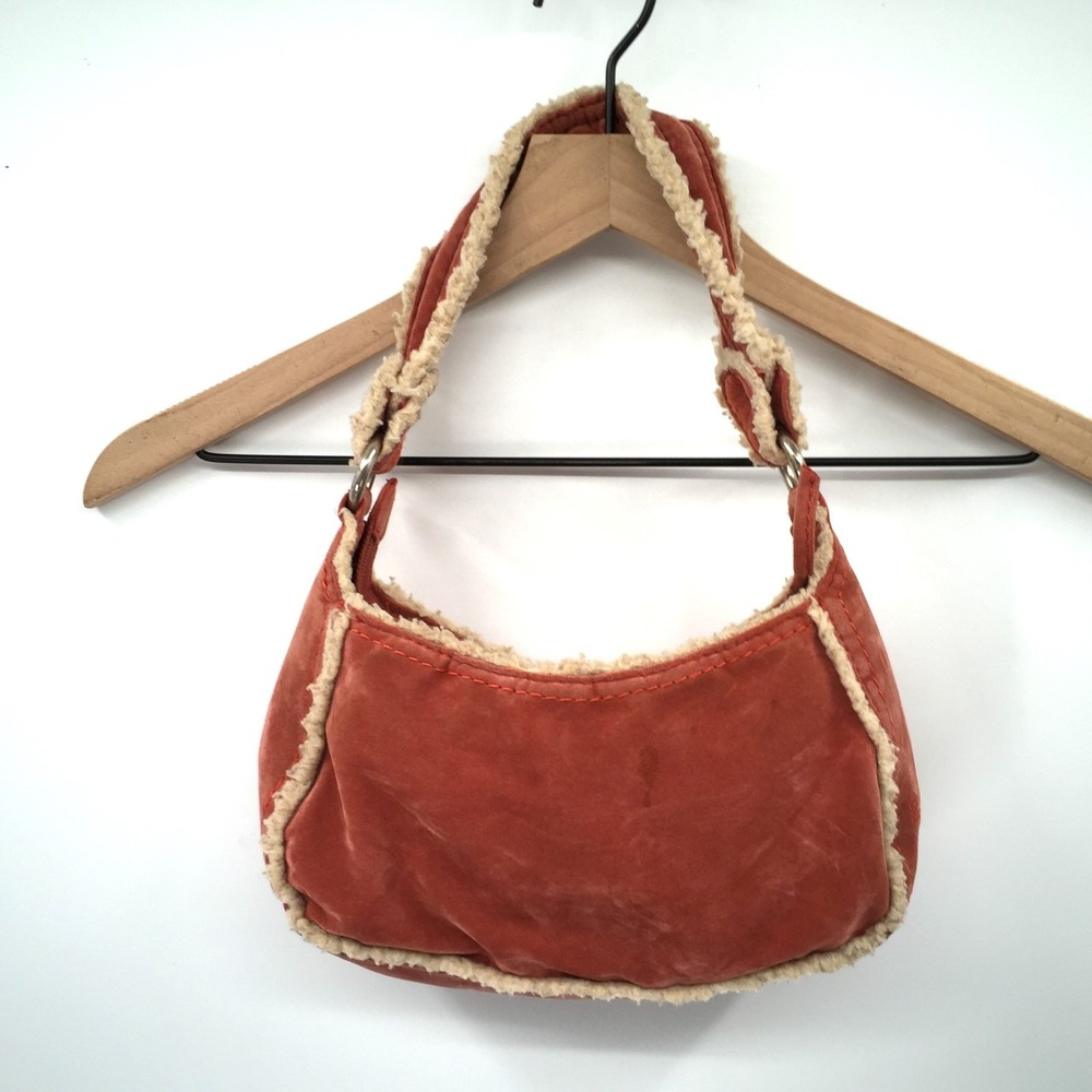 y2k vintage Unionbay peach pink sherpa small under arm bag shoulder bag - Picture 10 of 10